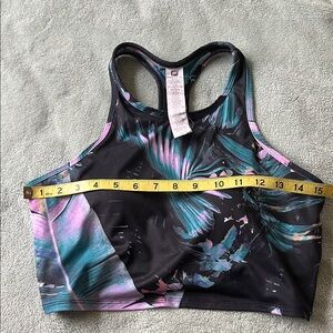 Fabletics Black and Purple Sports Bra